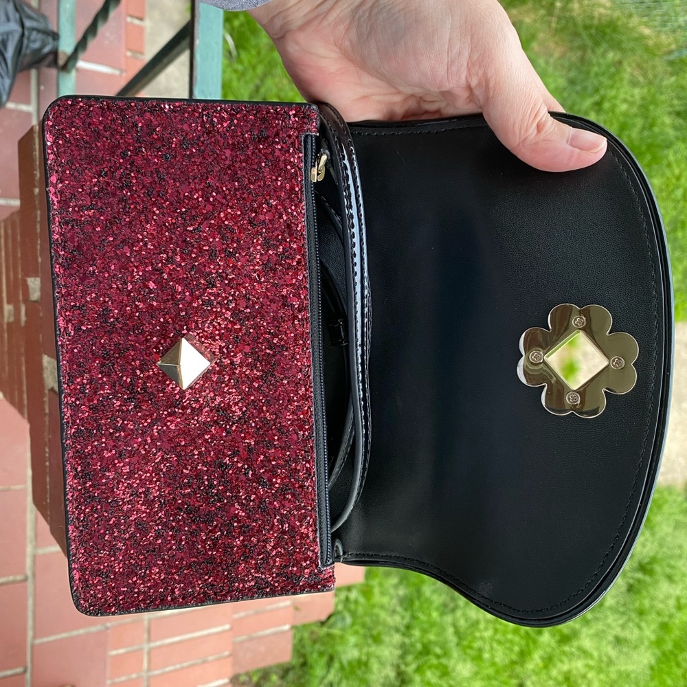 Red Glitter Kate Spade Cross Body/Clutch Purse